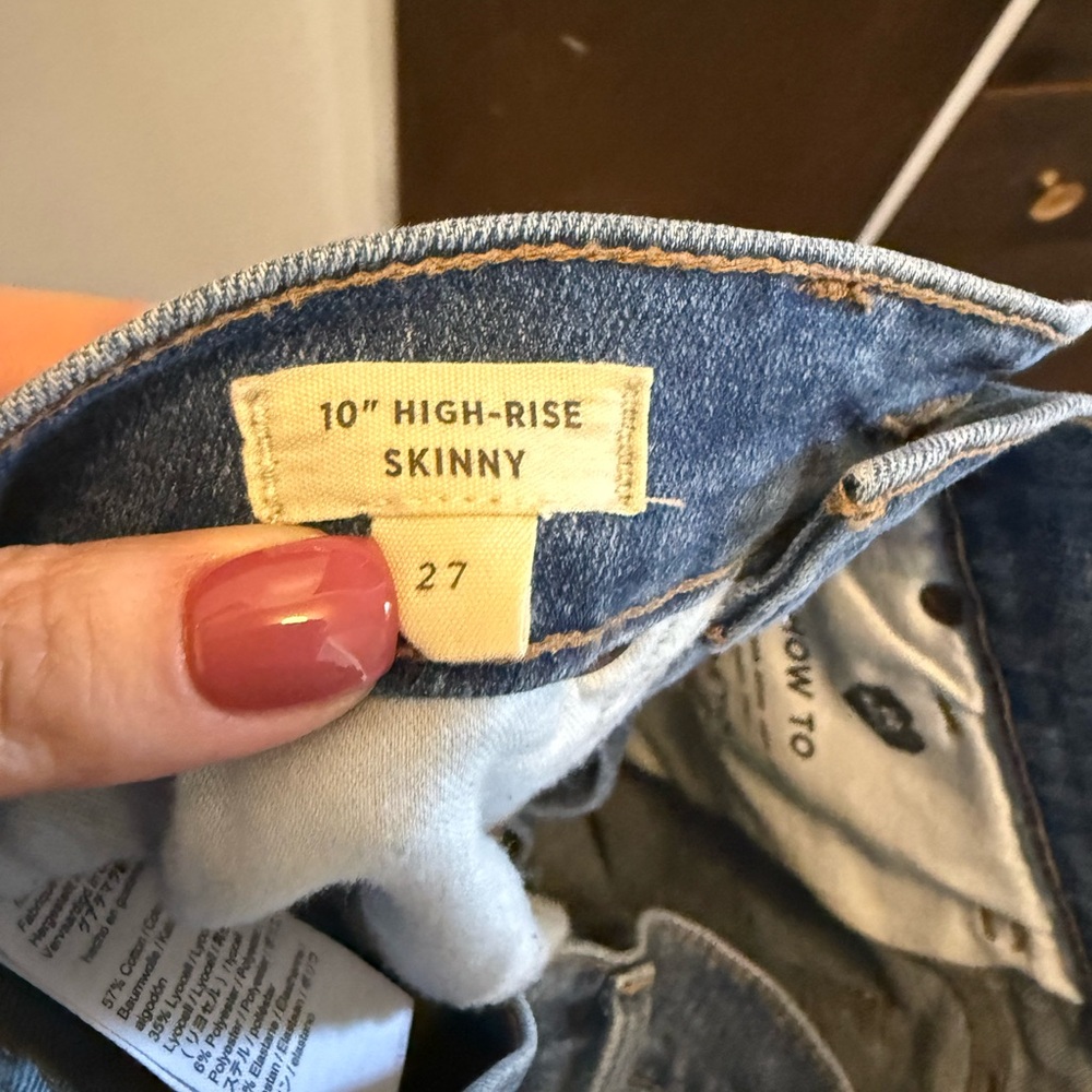 Madewell Women's 10" High-Rise Skinny Jeans in Blue - Picture 4 of 4